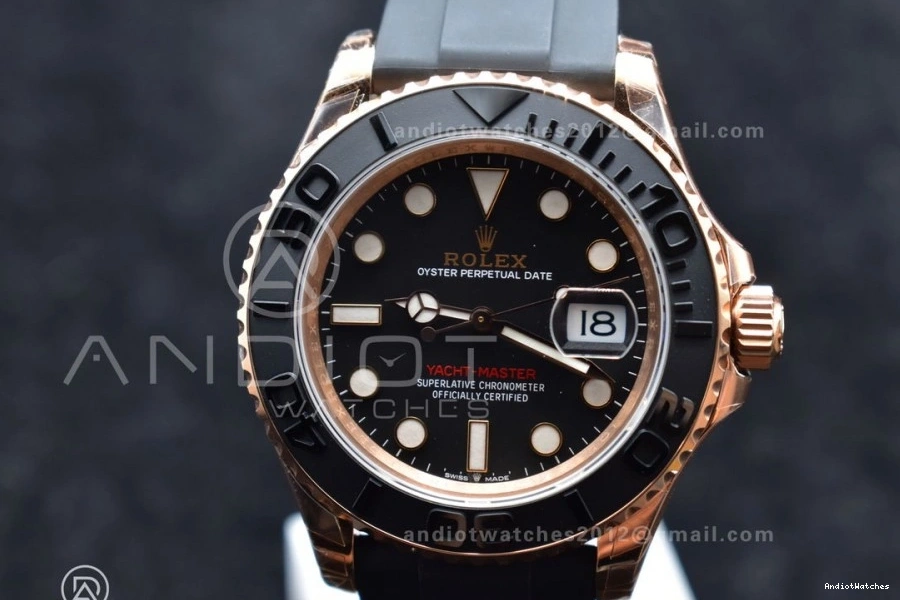 Edition Strap Best TimelessDesign Black VS on 1:1 VSF 1220 Yacht-Master Ceramic 126655 Oysterflex Bezel Rubber 0119